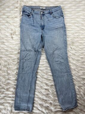 Abercrombie & Fitch 90"s Jeans 16R 34x32 High Rise Straight Leg Light Wash